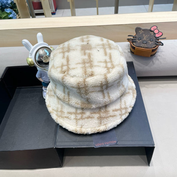 CAPPELLO A SECCHIELLO IN PILE BIANCO MIX BEIGE 404740