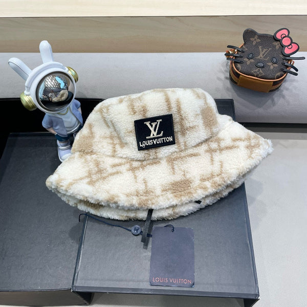 CAPPELLO A SECCHIELLO IN PILE BIANCO MIX BEIGE 404740