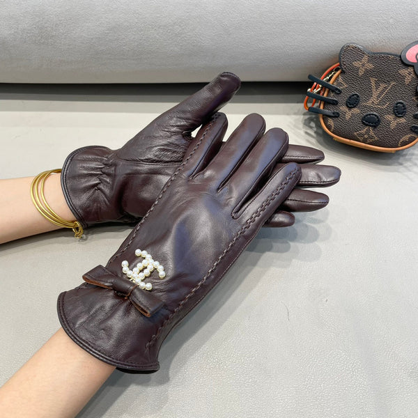 GLOVES IN BRUNETTE BROWN LAMBSKIN 415821