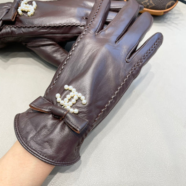 GLOVES IN BRUNETTE BROWN LAMBSKIN 415821