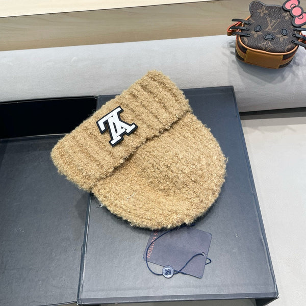 BERRETTO IN MAGLIA DI LANA BEIGE CAMMELLO 421266