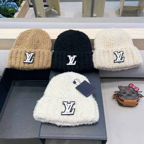 BERRETTO IN MAGLIA DI LANA BEIGE CAMMELLO 421266