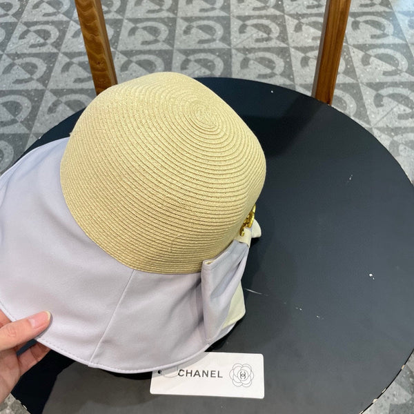 CAPPELLO A SERRAGLIA CON FIOCCO IN RAFIA BEIGE MIX VIOLA CHIARO 426169