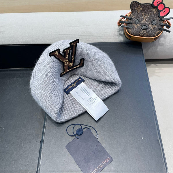 BERRETTO IN MAGLIA IN PILE E LANA GRIGIA 426206