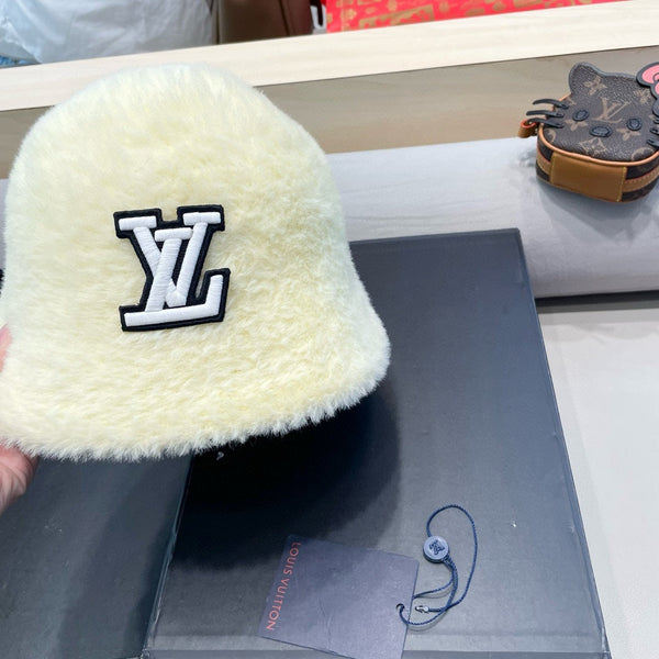 CAPPELLO A SECCHIELLO IN PELLICCIA DI LAPIN BEIGE CREMA 426225