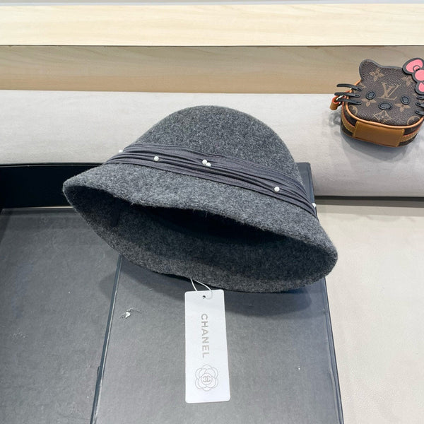 BUCKET HAT IN MOUSE GRAY WOOL BLEND 426249