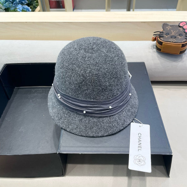 BUCKET HAT IN MOUSE GRAY WOOL BLEND 426249