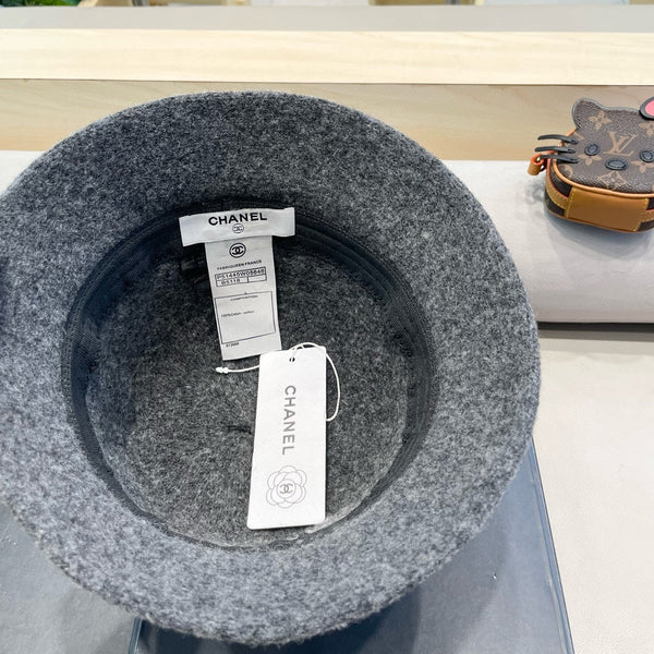 BUCKET HAT IN MOUSE GRAY WOOL BLEND 426249