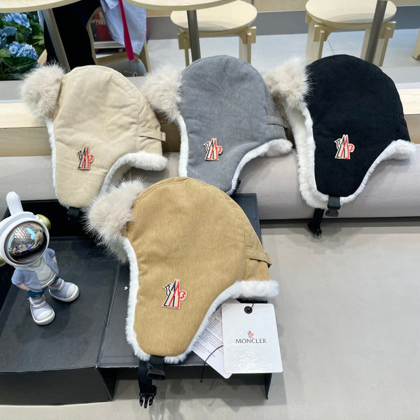 AVATOR HAT IN TORTILLA BROWN CORDUROY AND FLEECE-LINED 434985