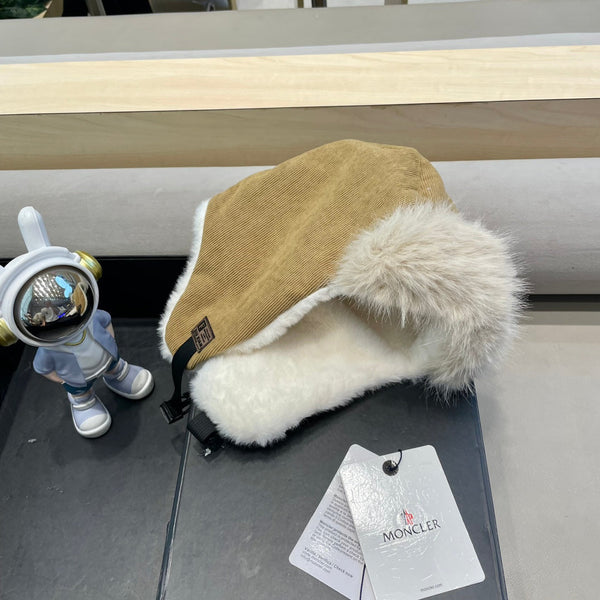 AVATOR HAT IN TORTILLA BROWN CORDUROY AND FLEECE-LINED 434985