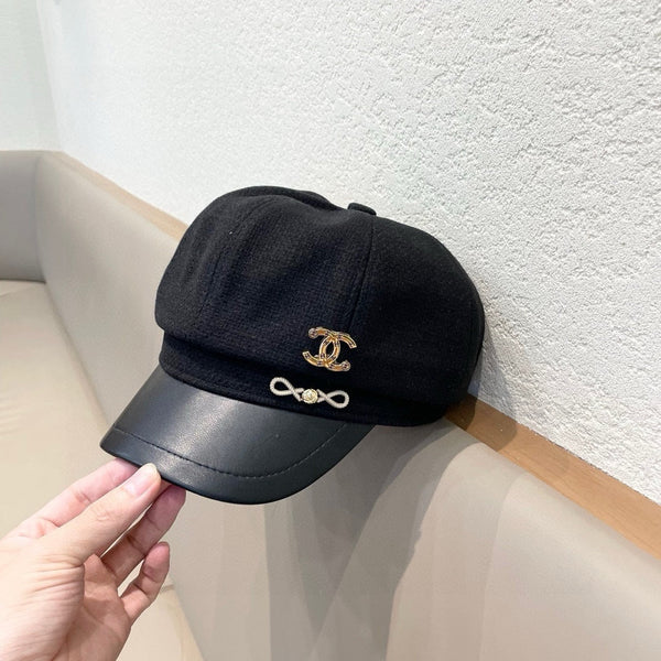 NEWSBOY CAP BLACK 430006