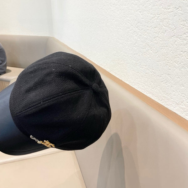 NEWSBOY CAP BLACK 430006