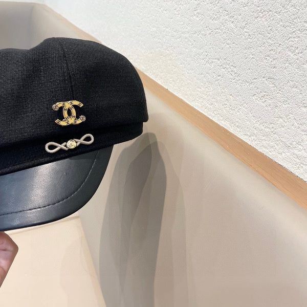 NEWSBOY CAP BLACK 430006