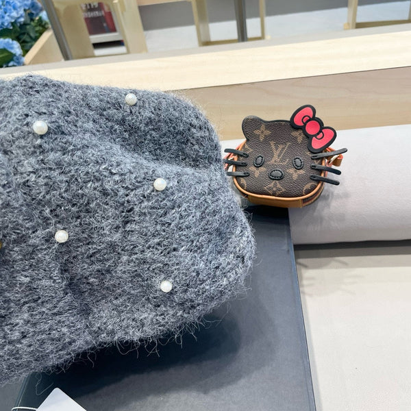 BEANIE HAT IN SHARK GRAY WOOL 430083