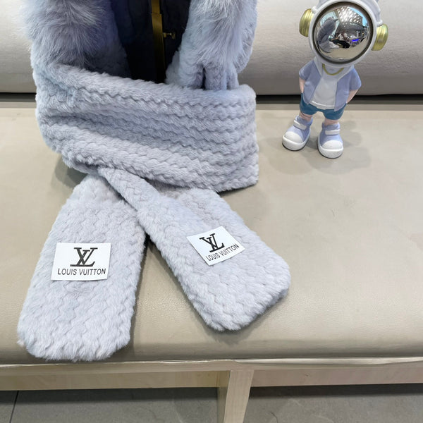 BEANIE HAT IN GRAY WOOL AND LAMB FUR 435074