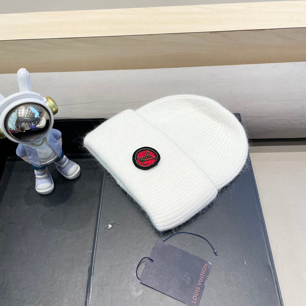 BEANIE HAT IN WHITE WOOL AND RABBIT FUR 433475