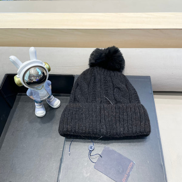 BEANIE HAT IN BLACK WOOL 433486