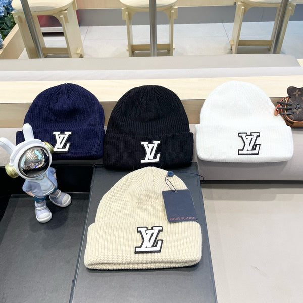 BEANIE HAT IN NAVY BLUE WOOL 435030