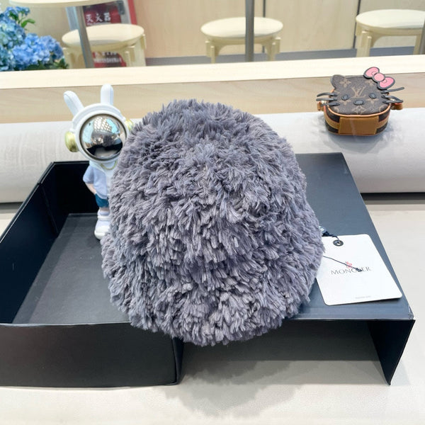 CAPPELLO A SECCHIELLO IN PILE GRIGIO ARDESIA 435041