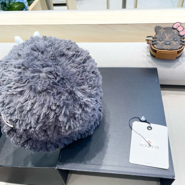 CAPPELLO A SECCHIELLO IN PILE GRIGIO ARDESIA 435041