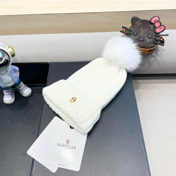 BERRETTO IN LANA CON POM POM BIANCO 435046