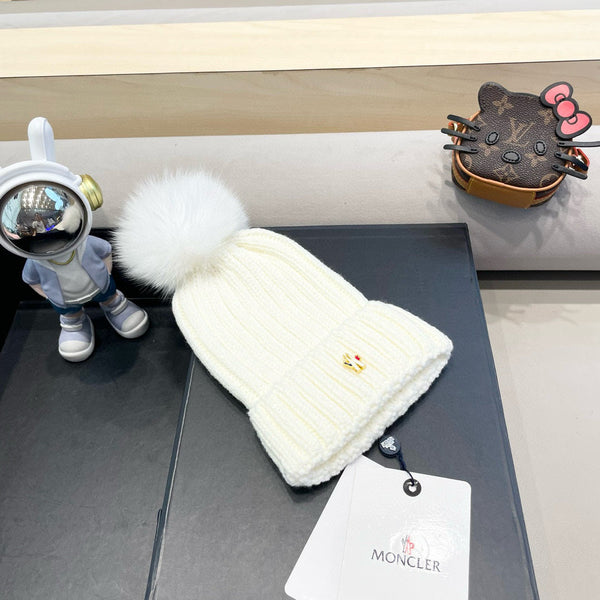 BERRETTO IN LANA CON POM POM BIANCO 435046