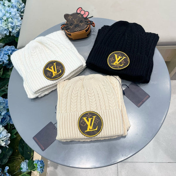 SET SCIARPA E CAPPELLO IN LANA BEIGE PANNA 434609