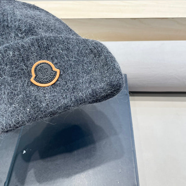 BEANIE HAT IN GRAPHITE GRAY WOOL 438121