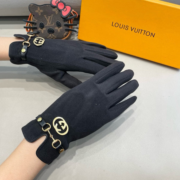 GLOVES IN BLACK CASHMERE 460077