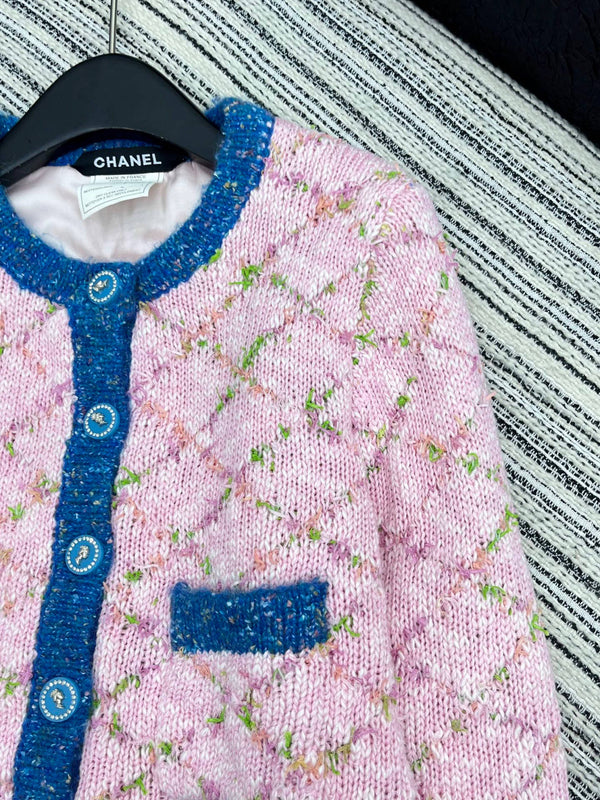Cardigan CC 2025 Laine Rose Bleu 325890