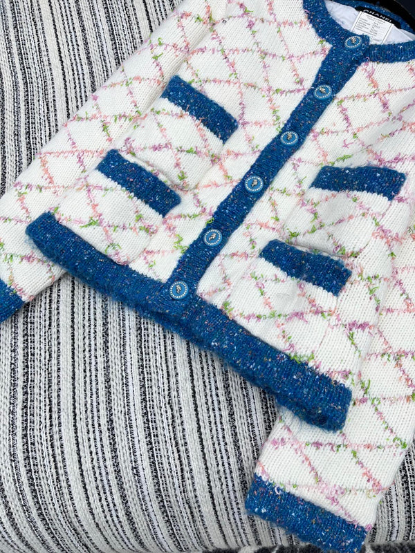 Gilet CC 2025 Blanc cassé Bleu Laine 325889