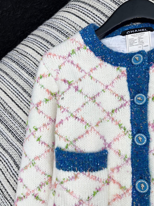 Gilet CC 2025 Blanc cassé Bleu Laine 325889