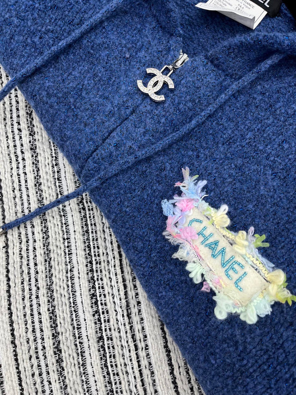 CC 2025 Veste à Capuche Laine Bleue 325888