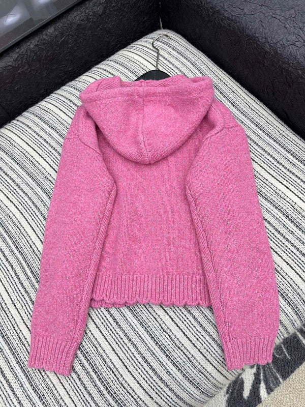 CC 2025 Veste à Capuche Laine Rose 325887