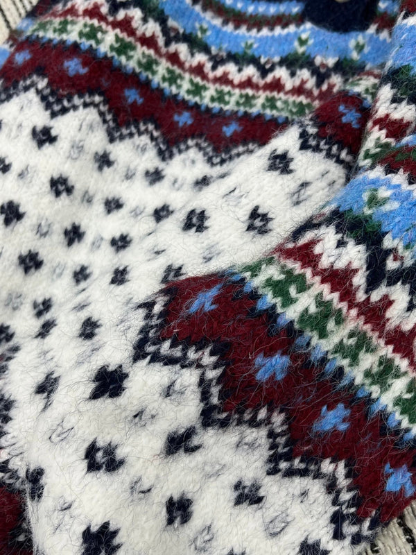 Pull CC 2025 Bleu Marine mélangé Blanc Laine 325883