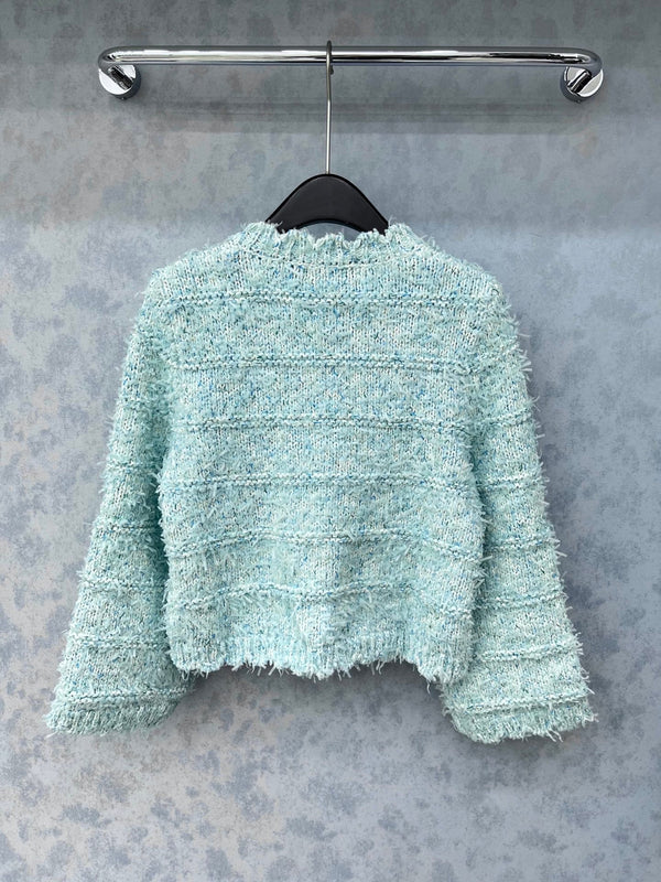 CC 2025 Veste Tweed Laine Bleu Ciel 325870