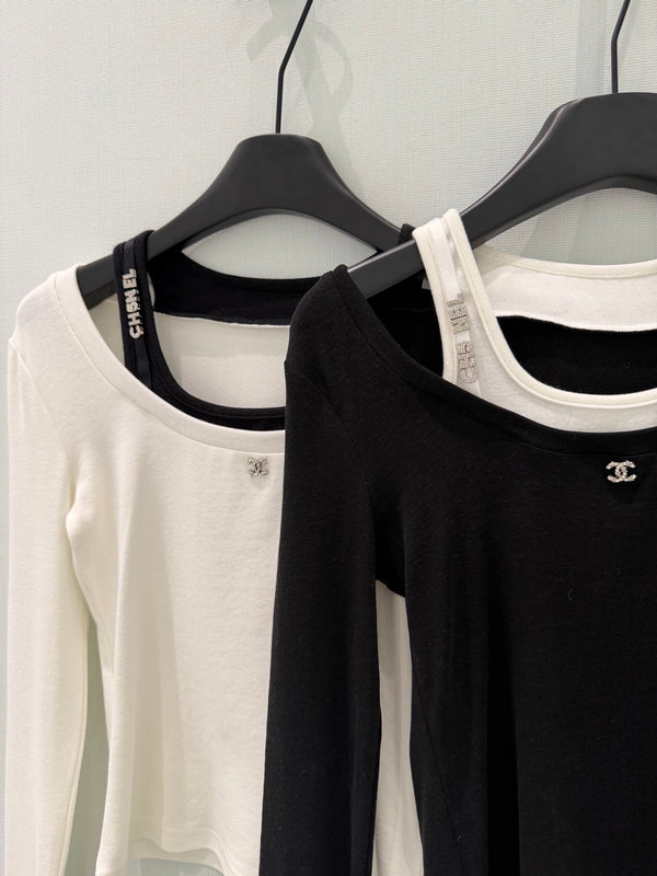 T-shirt manches longues superposé CC Tencel Laine 351220