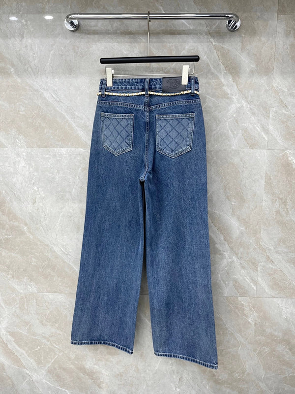 Jean coupe droite CC en denim délavé bleu 351241