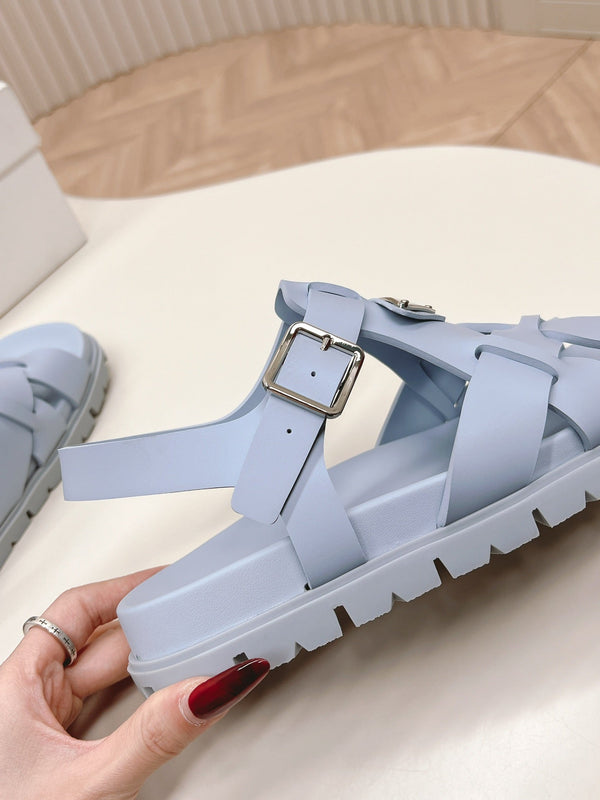 Sandali Pra con cinturini intrecciati 30 Baby Blue