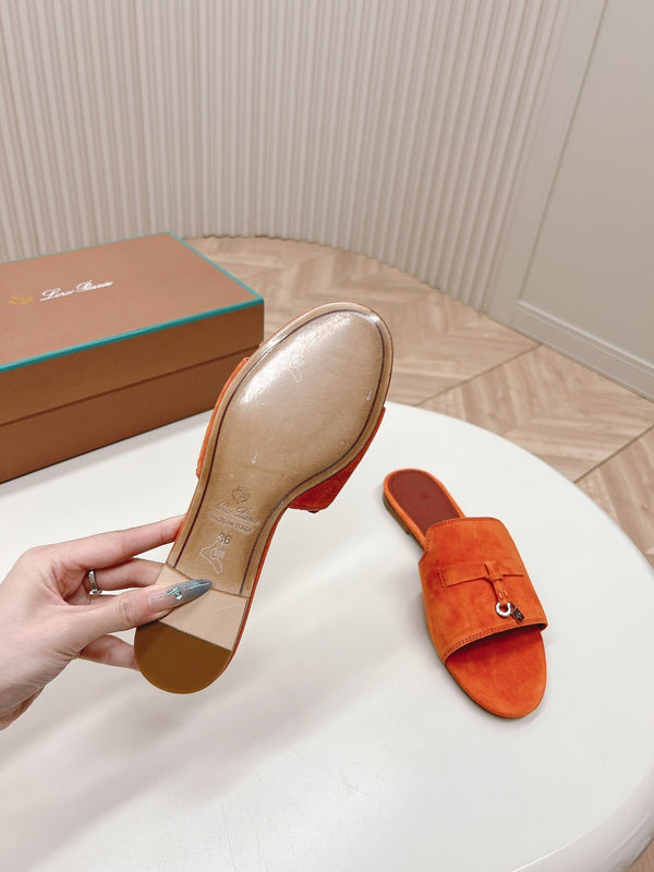 LP SUMMER CHARMS SANDALS IN ORANGE SUEDE