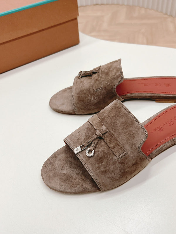LP SUMMER CHARMS SANDALS IN ASH BROWN SUEDE