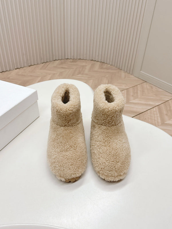 STIVALI DA NEVE IN SHEARLING BEIGE