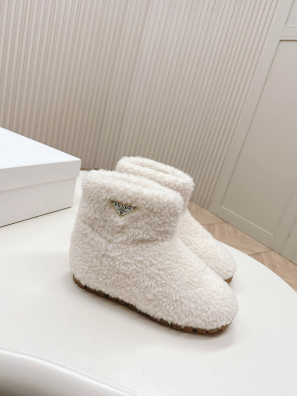 STIVALI DA NEVE IN SHEARLING BIANCO