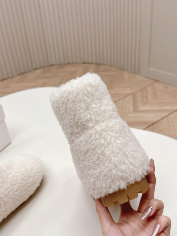 STIVALI DA NEVE IN SHEARLING BIANCO