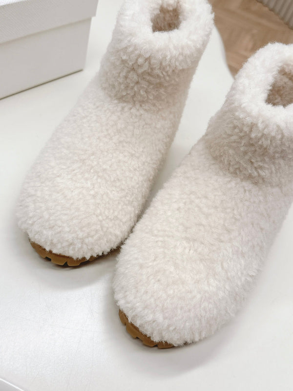 STIVALI DA NEVE IN SHEARLING BIANCO