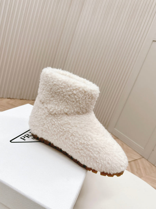 STIVALI DA NEVE IN SHEARLING BIANCO