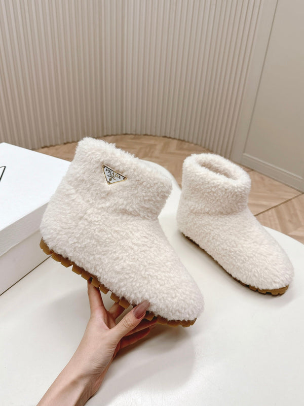 STIVALI DA NEVE IN SHEARLING BIANCO