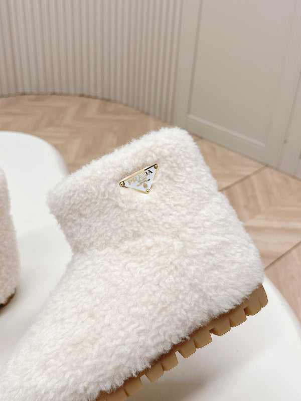 STIVALI DA NEVE IN SHEARLING BIANCO