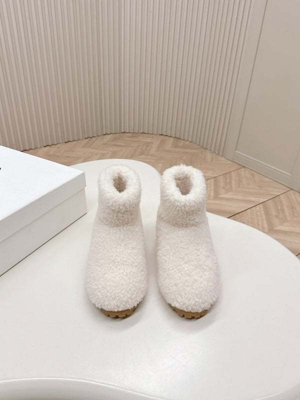 STIVALI DA NEVE IN SHEARLING BIANCO