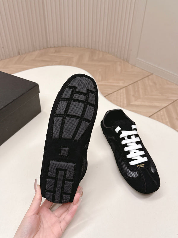 Prada 26ss German Training Noir Daim Mesh 644215